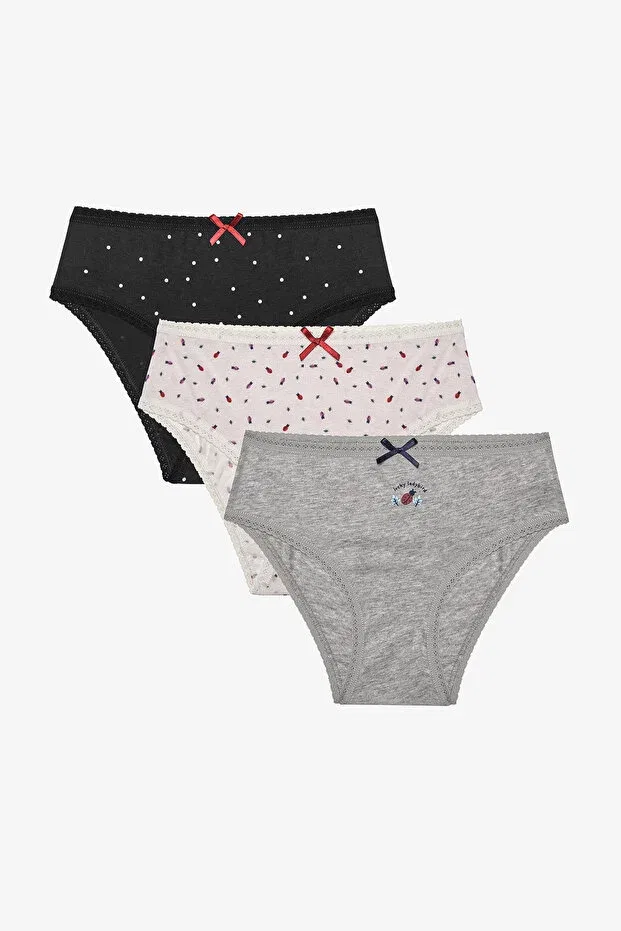Детские для девочек трусы с принтом Mixed Color Girl's Ladybug 3-Piece Panties Penti, Multicolor