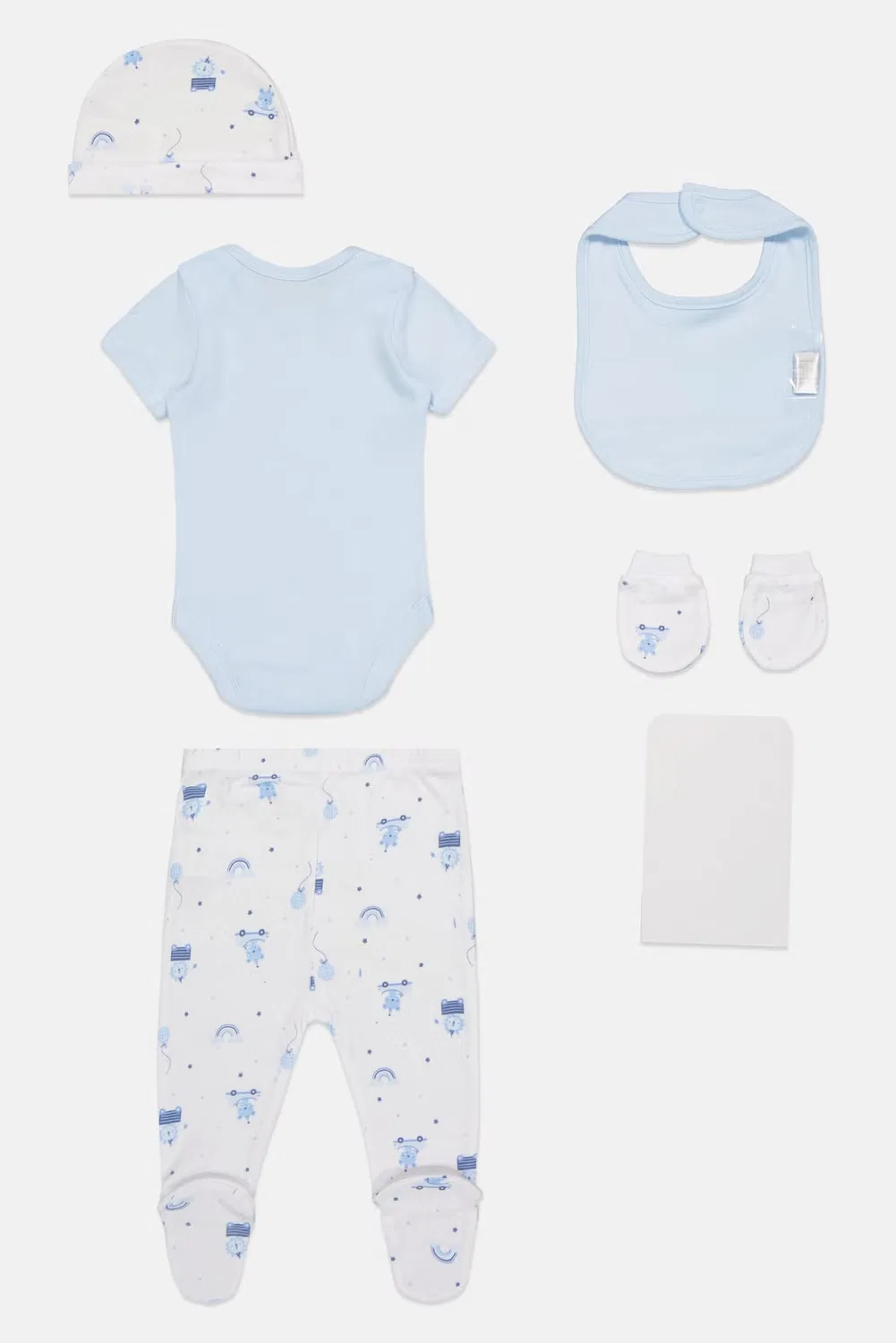 Комплект боди для мальчиков с принтом, 6 предметов, Rock-A-Bye Baby Boutique, разноцветный — фото 3