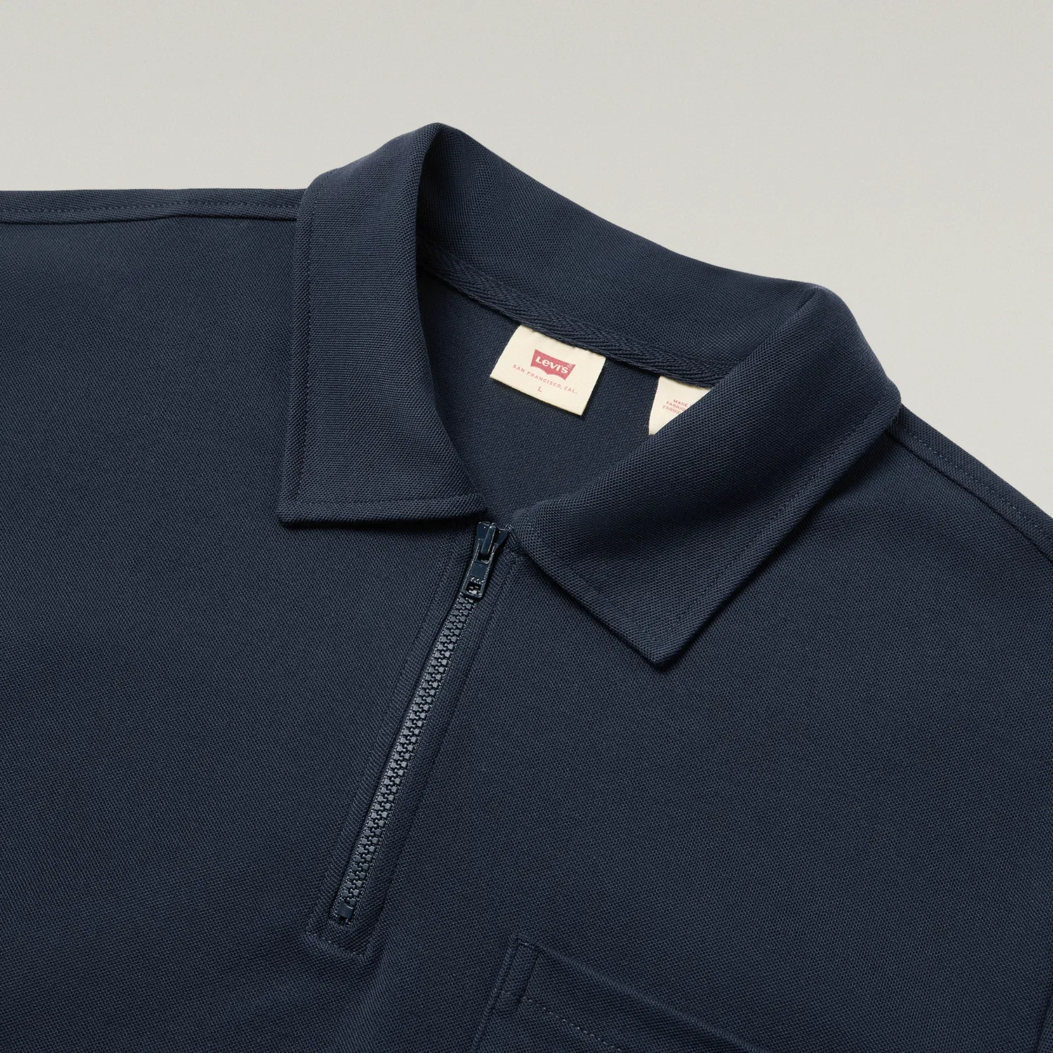 Мужское поло с воротником и умеренным прямым кроем Dark Blue Levis, Dark Blue — фото 4
