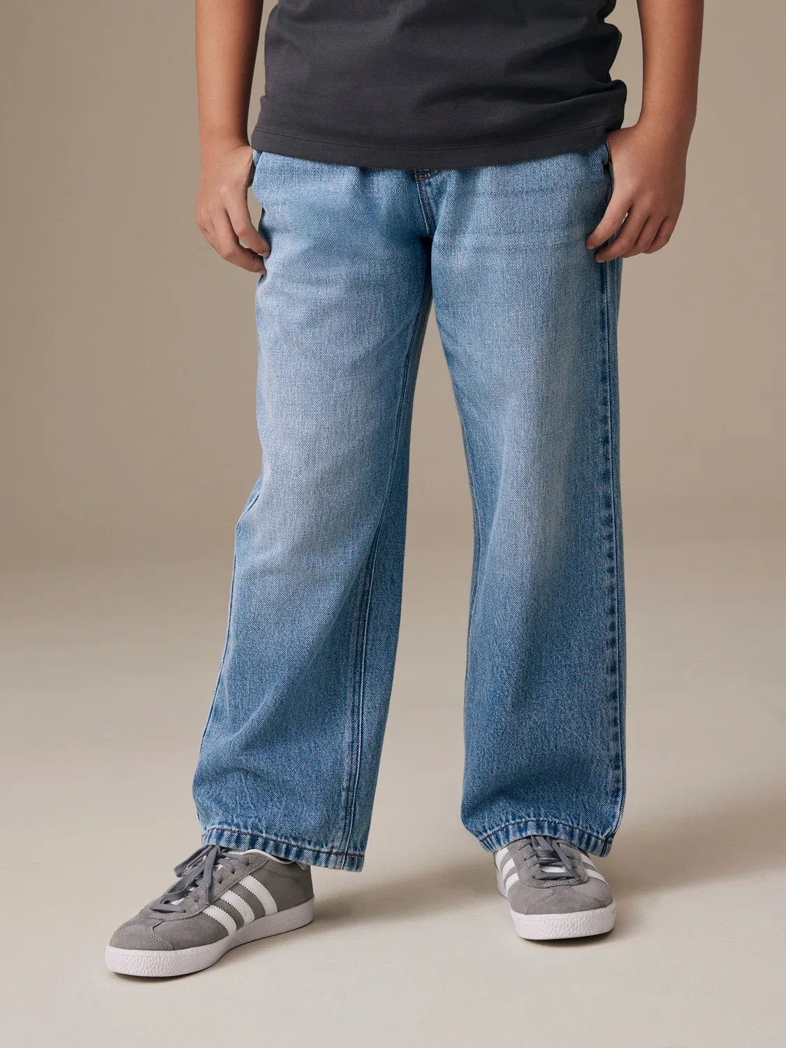 Джинсы прямого кроя, Mid Blue Denim Next, Синий деним