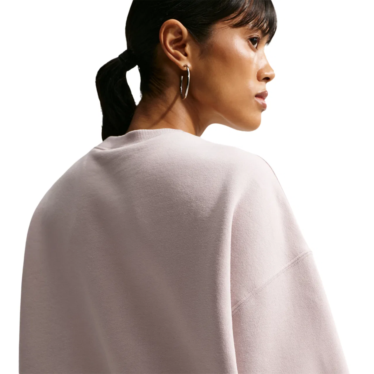 Женская толстовка Studio Fleece Oversized Nike, цвет Cream Ii/Sail — фото 2
