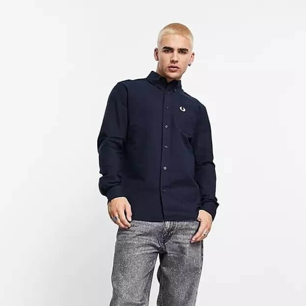 

Рубашка Fred Perry Oxford, темно-синий