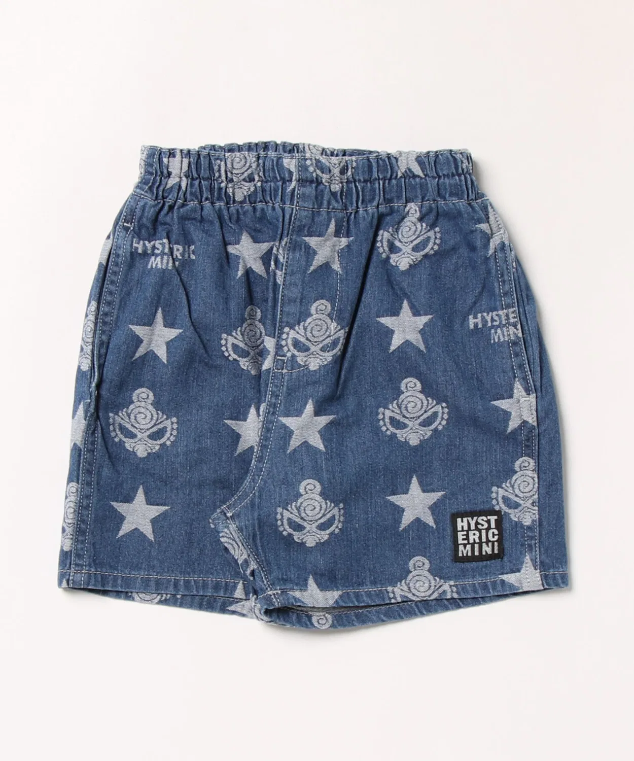 Детские шорты с джакардовым принтом STAR WITH MINI HYSTERIC MINI, Indigo Blue