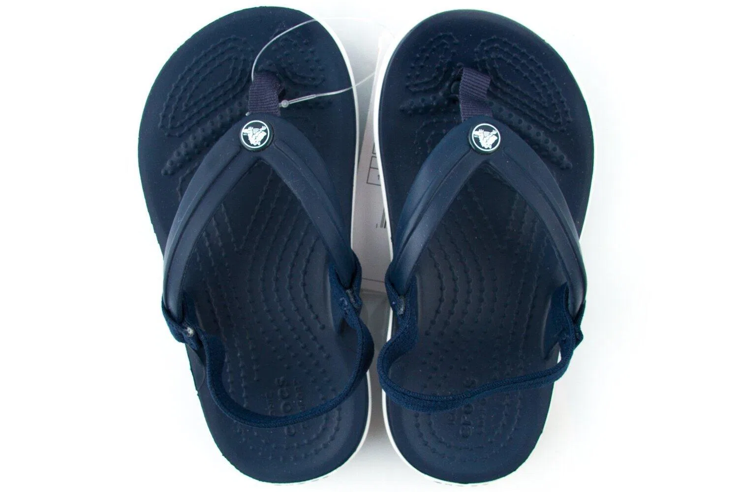 Детские шлепанцы с ремешком Crocband Strap Flip Crocs, Navyblau — фото 2