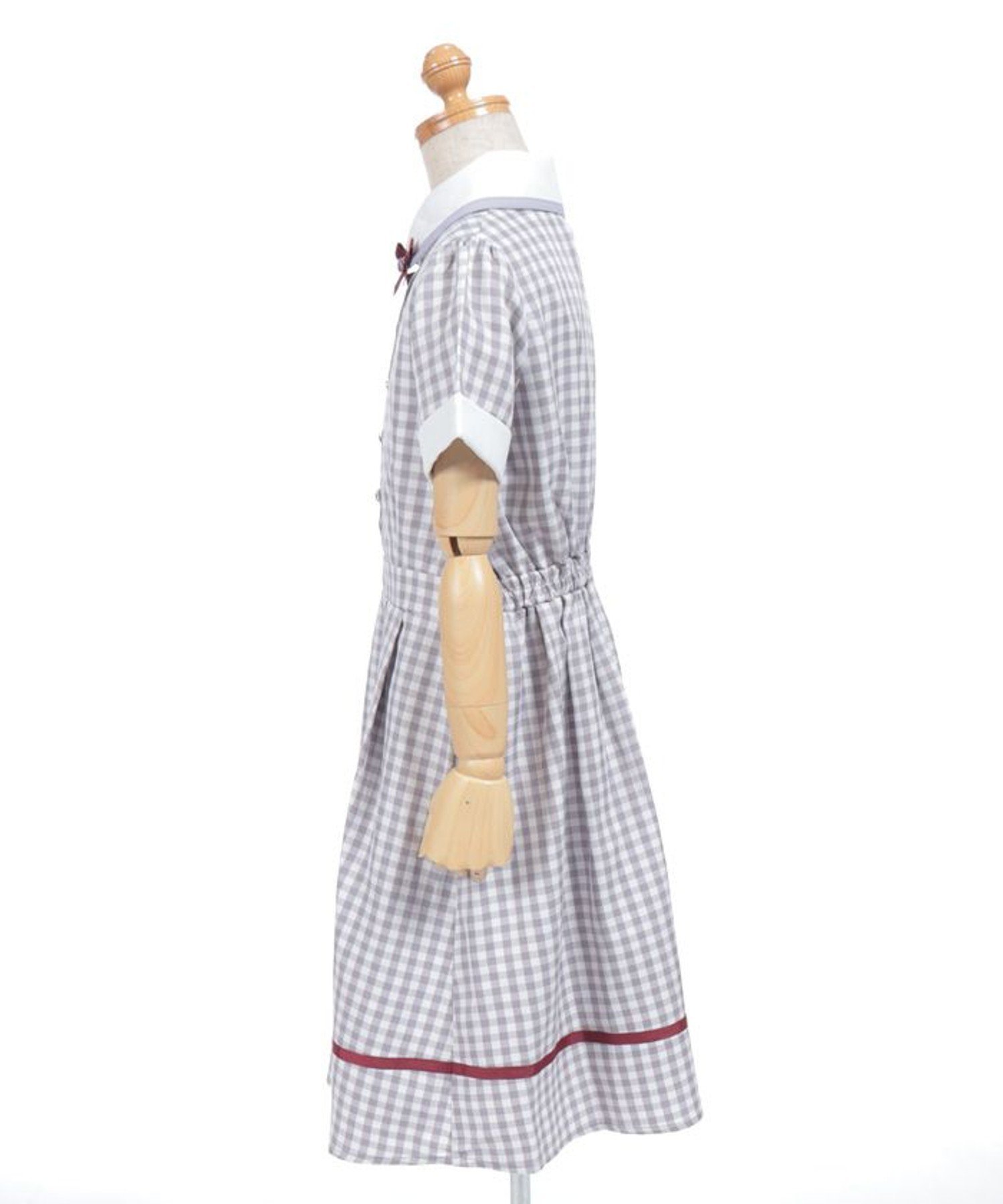 Платье в клетку с ленточным воротником Axes femme kids, Lavender — фото 3