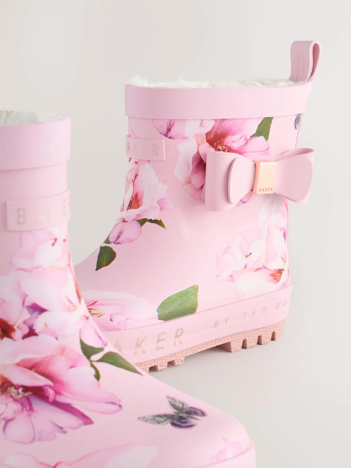Резиновые сапоги Baker by Ted Baker розового и пастельно-розового цвета — фото 4