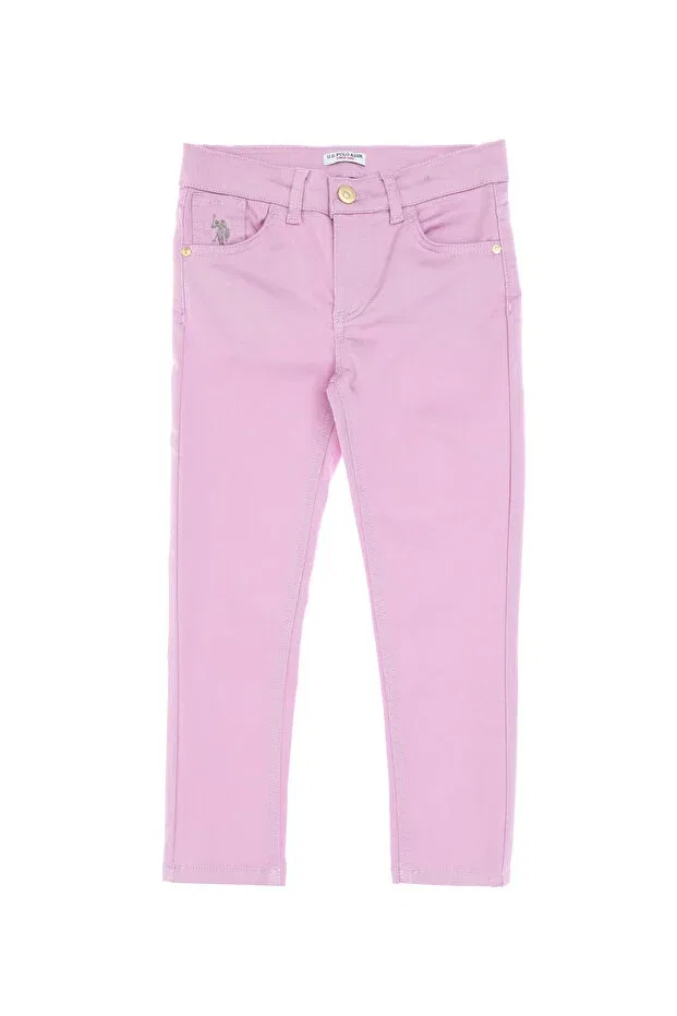 Детские брюки для девочек зауженные U.S. Polo Assn., Pink — фото 4