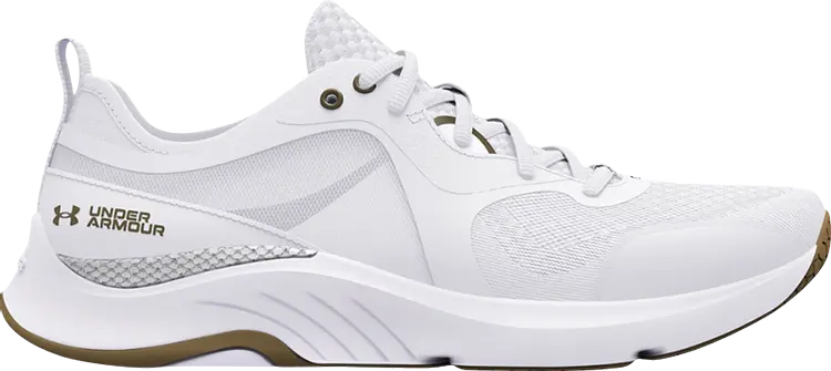 Кроссовки Under Armour Wmns HOVR Omnia Metallic White Metallic Gold Luster, белый