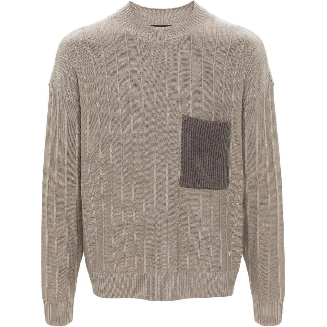 Мужской джемпер с карманом Emporio Armani, Taupe