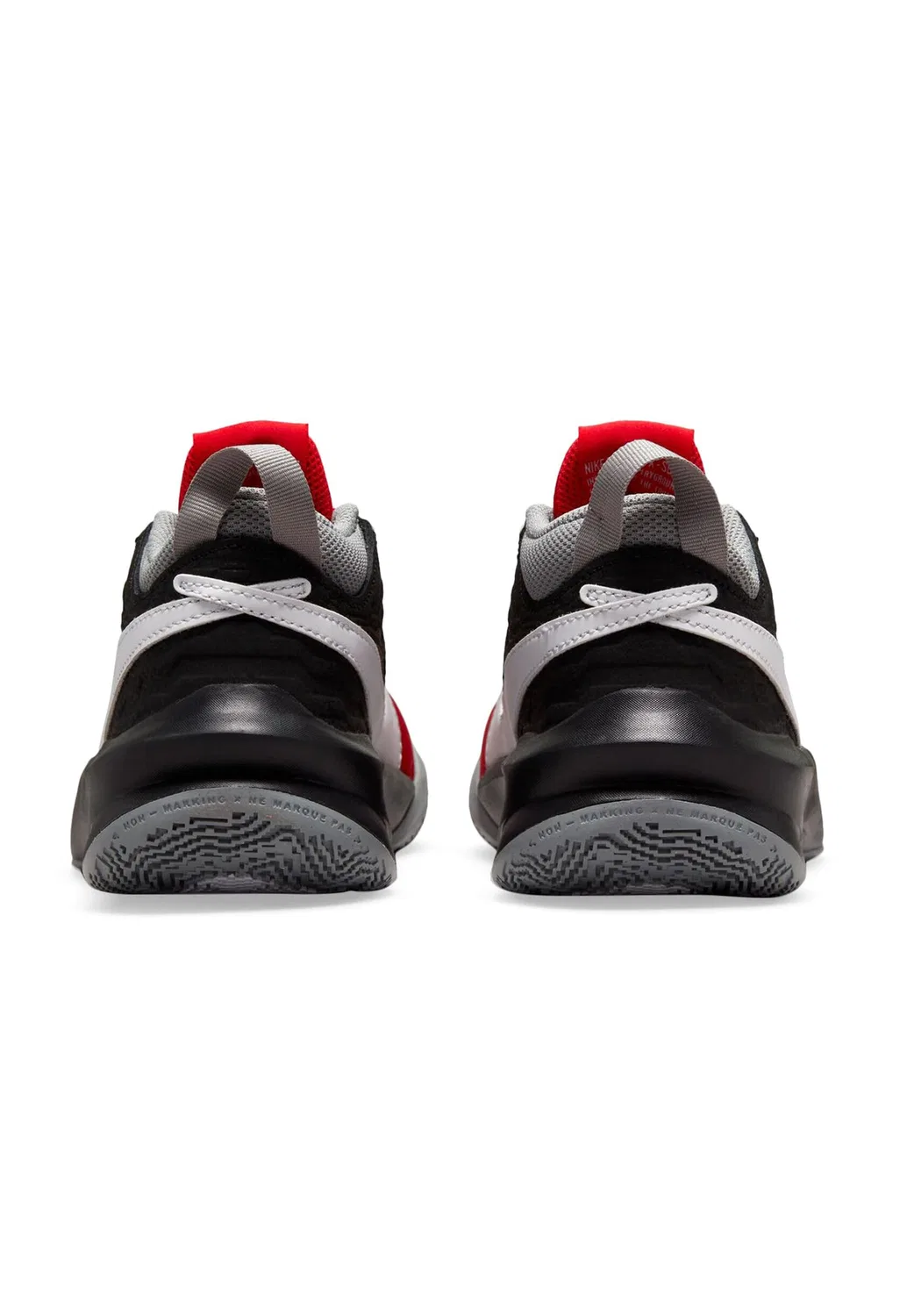 Детские кроссовки для мальчиков с принтом Team Hustle D 10 NIKE, Univ Red Black White — фото 4