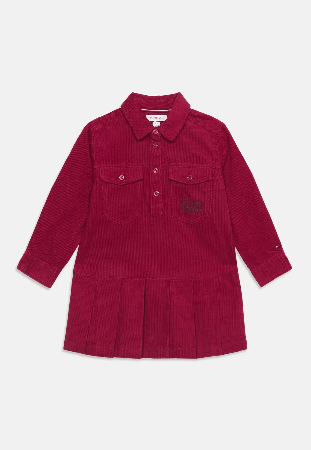 Платье-Плиссе из вельвета - платье-рубашка Tommy Hilfiger, Blissful Berry — фото 3
