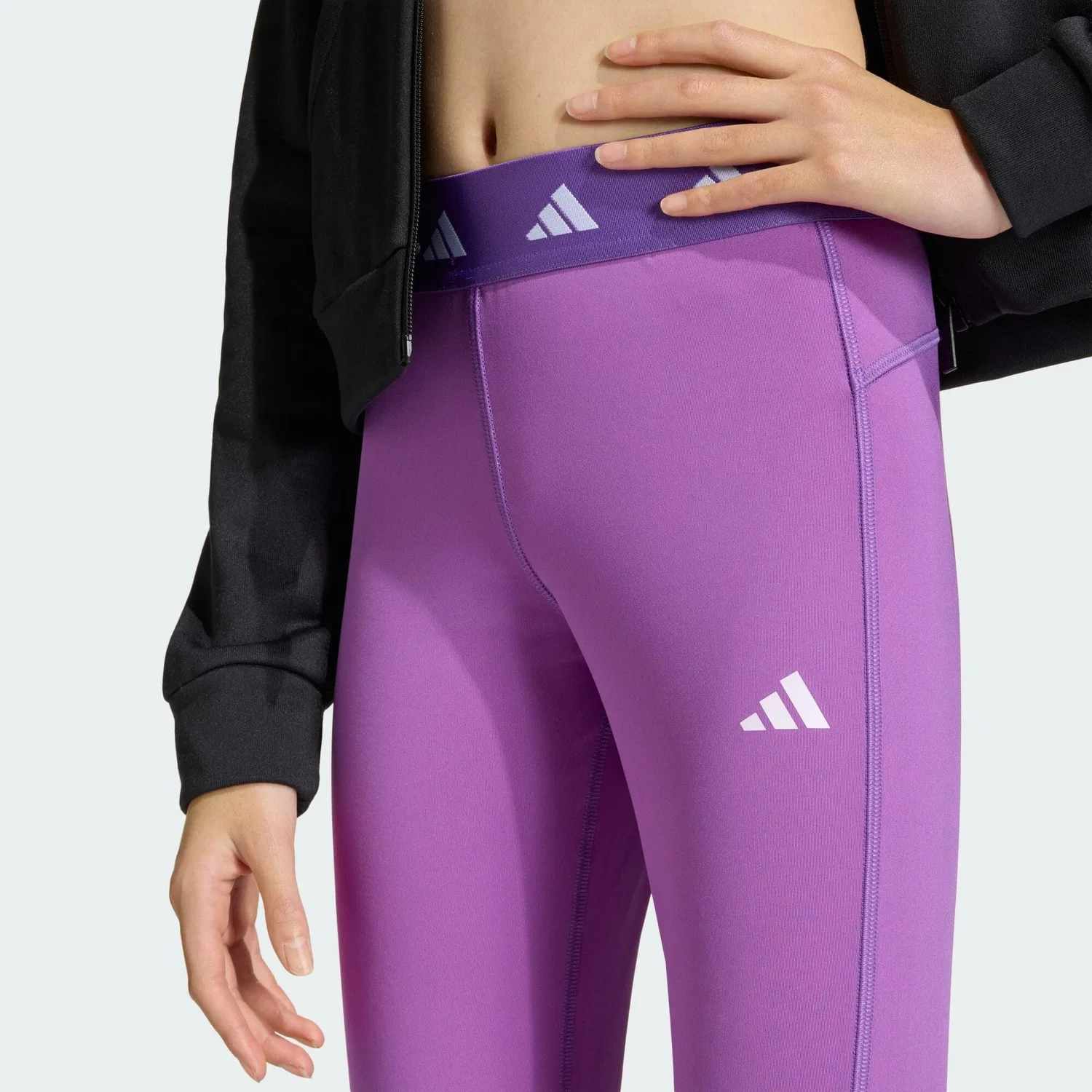 Детские леггинсы 7/8 длины TECHFIT Kids Adidas, Violett Weiss — фото 4