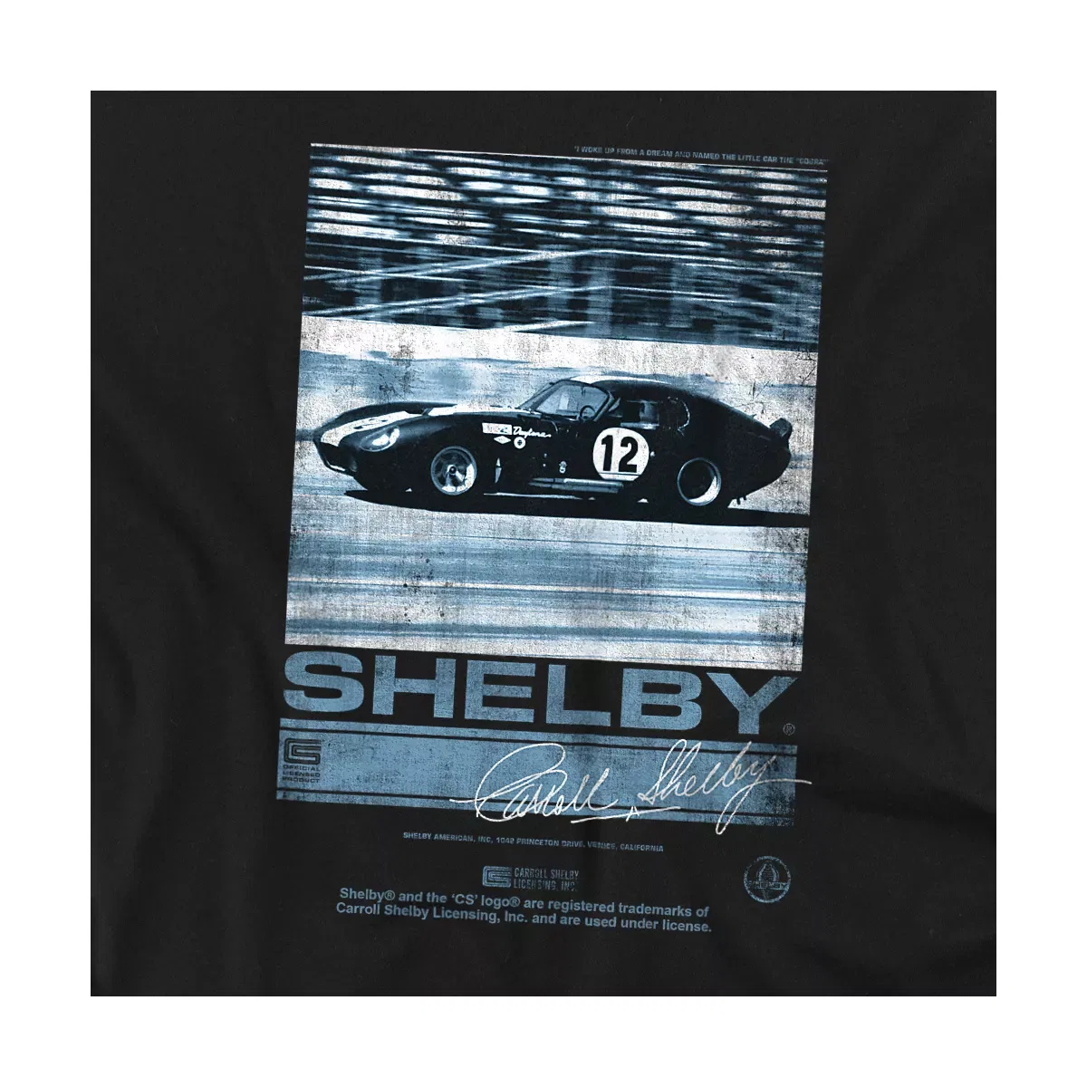 Детское боди с коротким рукавом Shelby Cobra At Speed Shelby, Black — фото 2