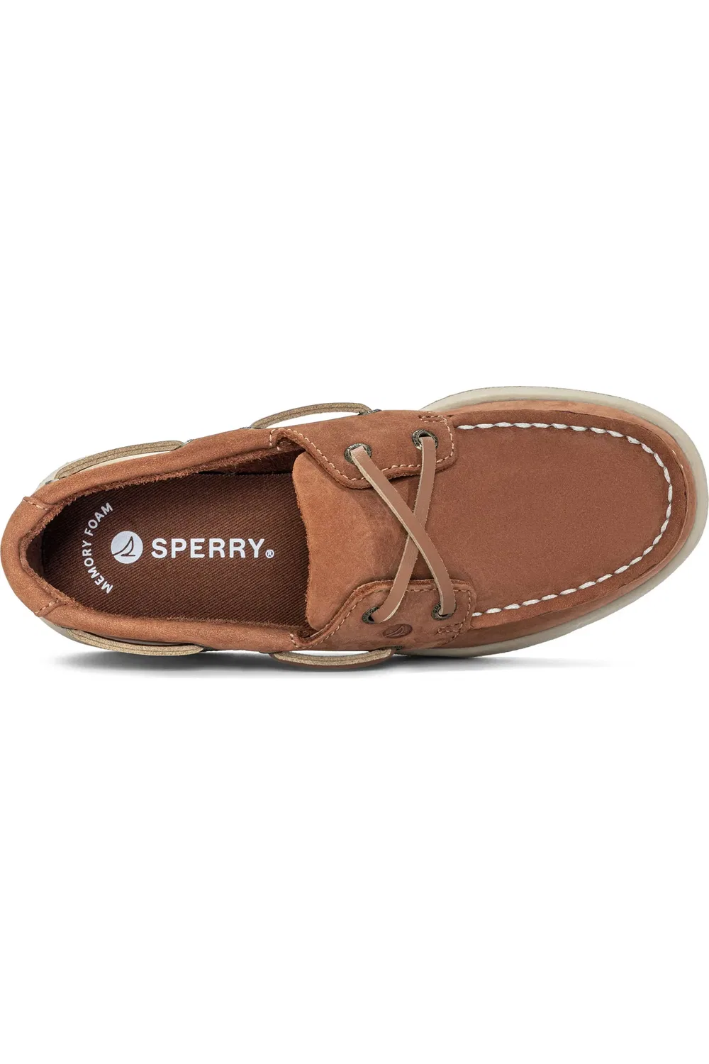 Детские туфли-лодочки кожаные с системой шнуровки 360° Cup II Sperry, коричневый — фото 3