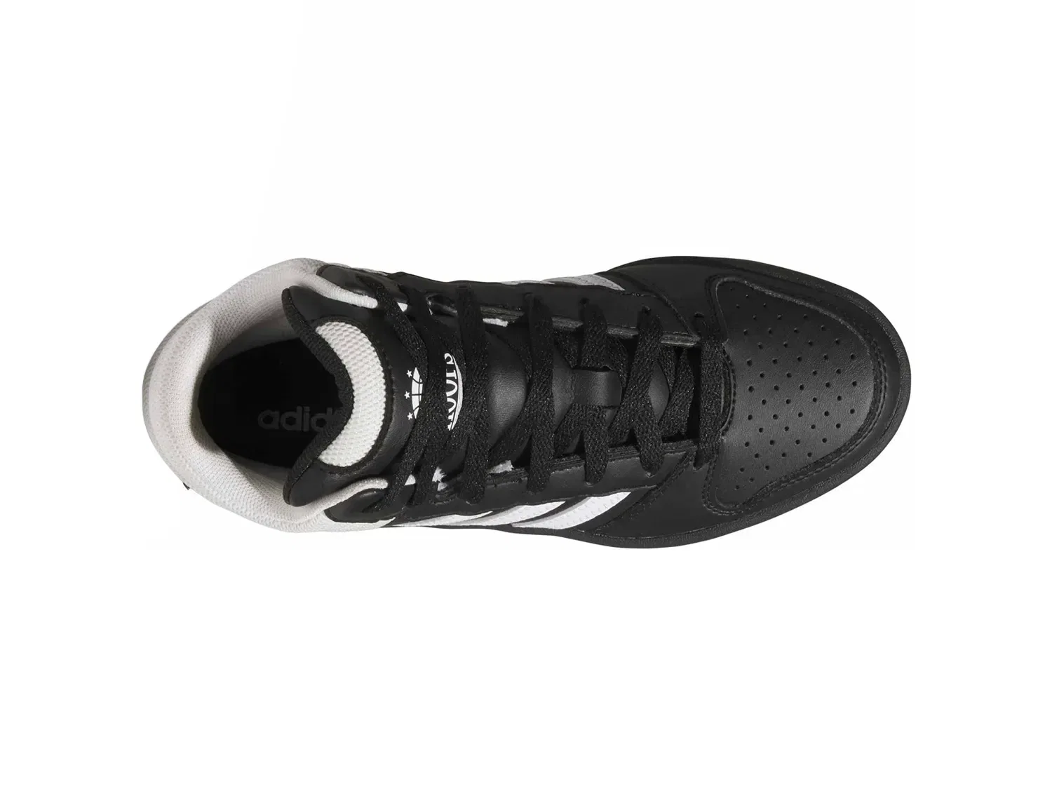 Кроссовки высокие Hoops Mid Classic, adidas, черный — фото 3