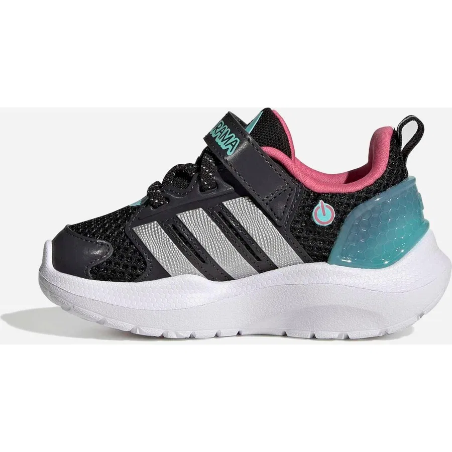 Детские спортивные кроссовки с моделью Lightorama Rnr El I adidas, Черный — фото 2