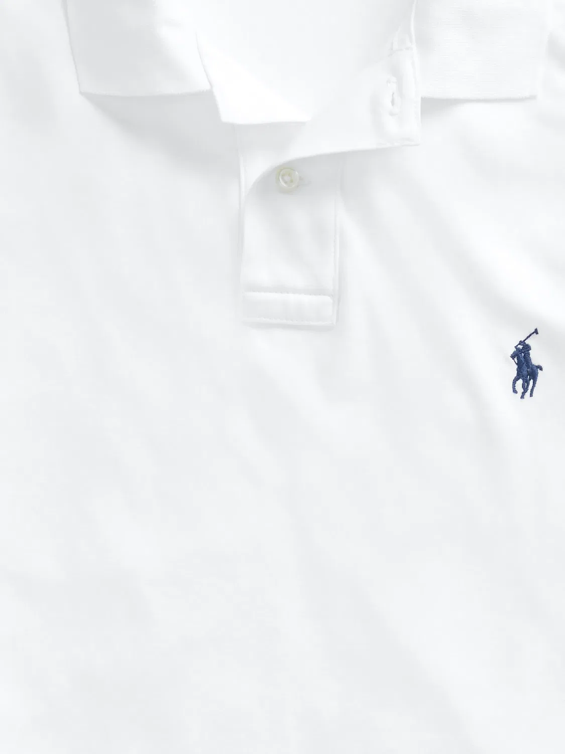 Рубашка поло с длинными рукавами белая Polo Ralph Lauren, белый — фото 2