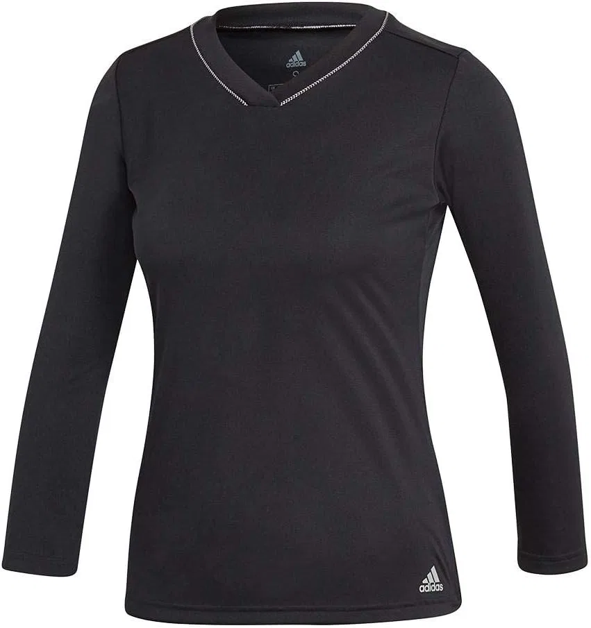 Женская теннисная футболка с V-образным вырезом Club 3/4 рукава adidas, Black