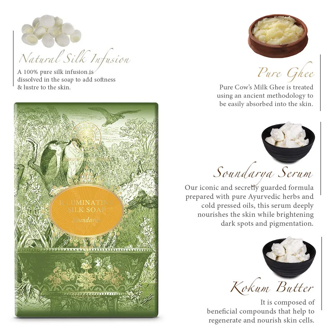 Мыло Forest Essentials Soundarya Illuminating Silk Soap, 100г, Sandalwood — фото 4
