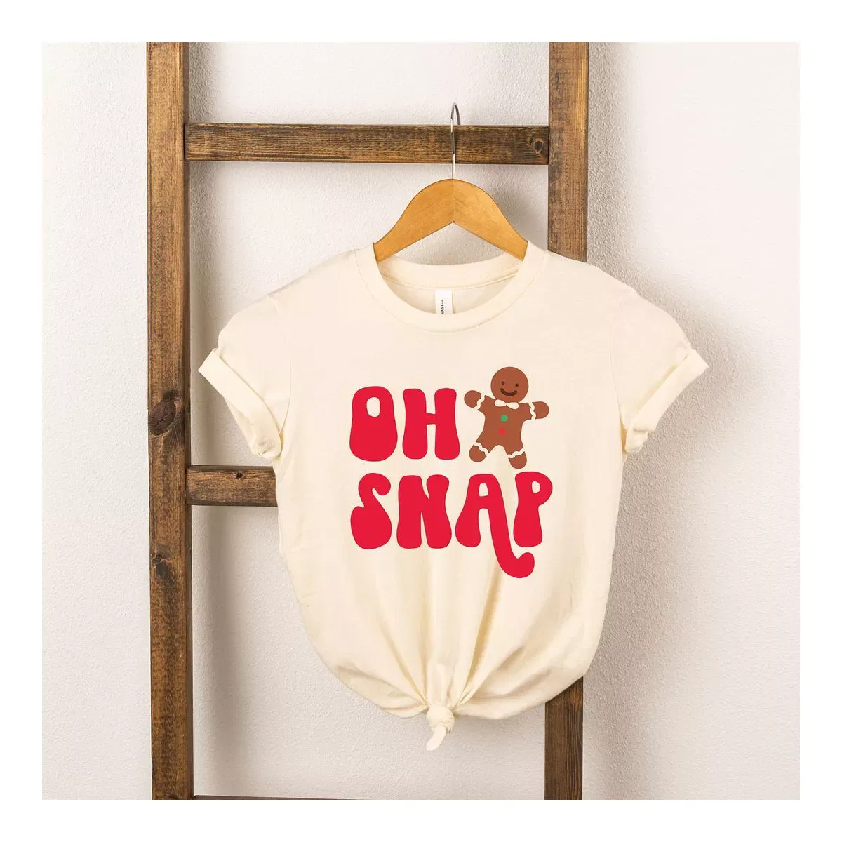 Детская футболка с принтом Oh Snap The Juniper Shop, Cream
