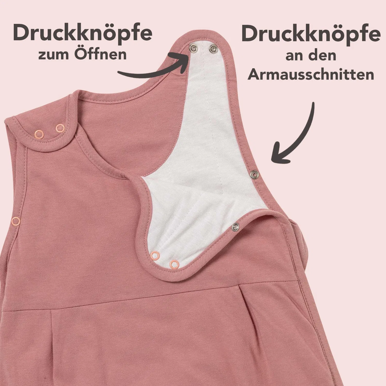 Спальный мешок для малыша 2.5 TOG Schlummersack, розовый — фото 2