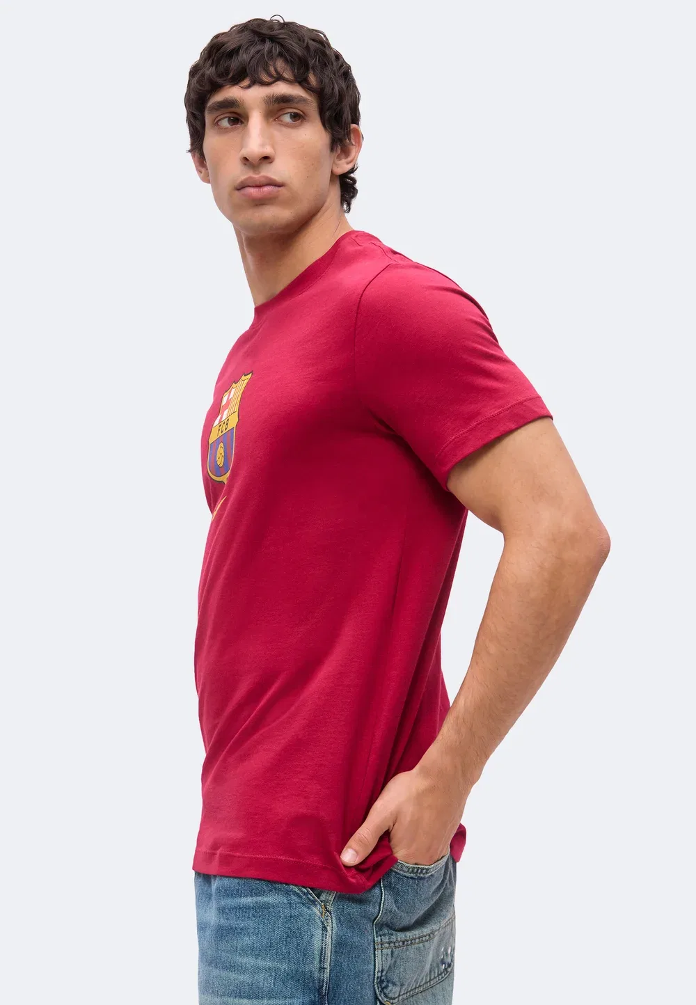 Футболка с эмблемой ФК «Барселона» - клубная одежда Nike Performance, Noble Red — фото 4