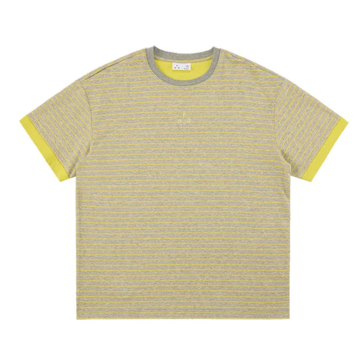 Детская футболка с полосками Unisex Crew Neck FPA, Yellow Stripes