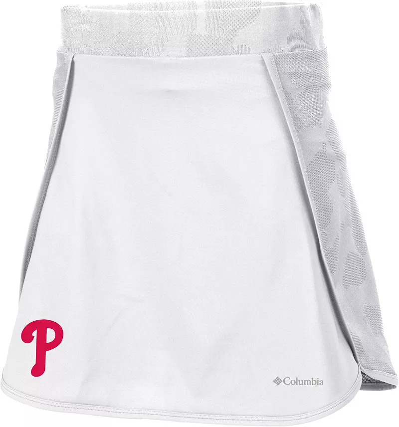 

Женские шорты Columbia Philadelphia Phillies Omni-Wick Up Next, белый