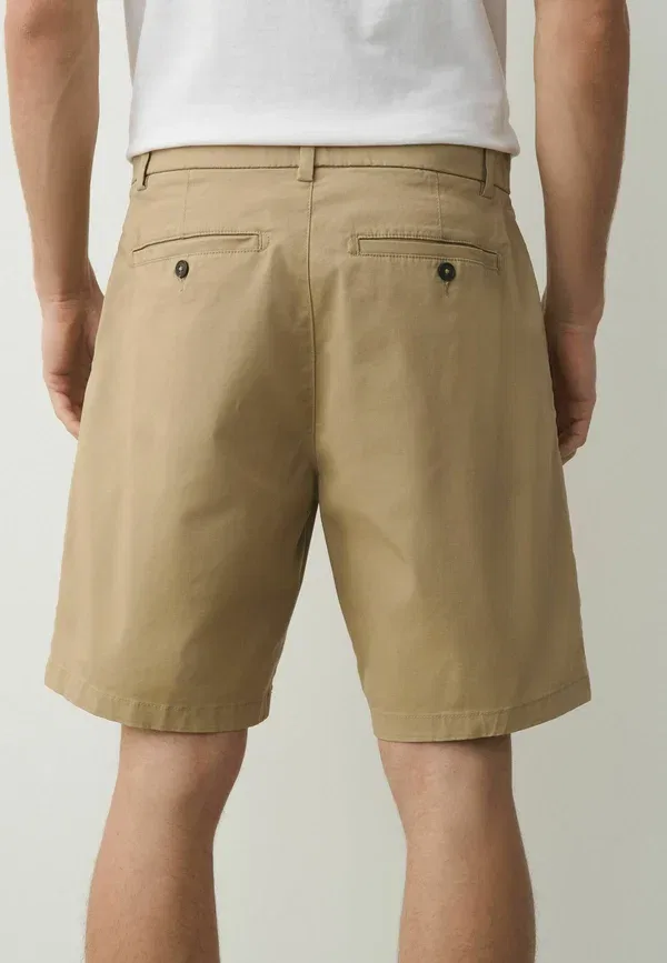 Шорты хлопковые Relaxed fit stretch chino shorts 2 pack Next, navy, stone, темно-синий — фото 3