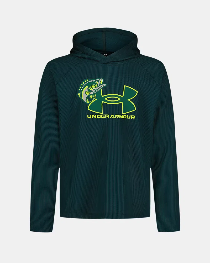 Худи для мальчиков с текстурированным термоутеплителем UA Graphic Thermal UnderArmour, Arden Green/Green Citrine