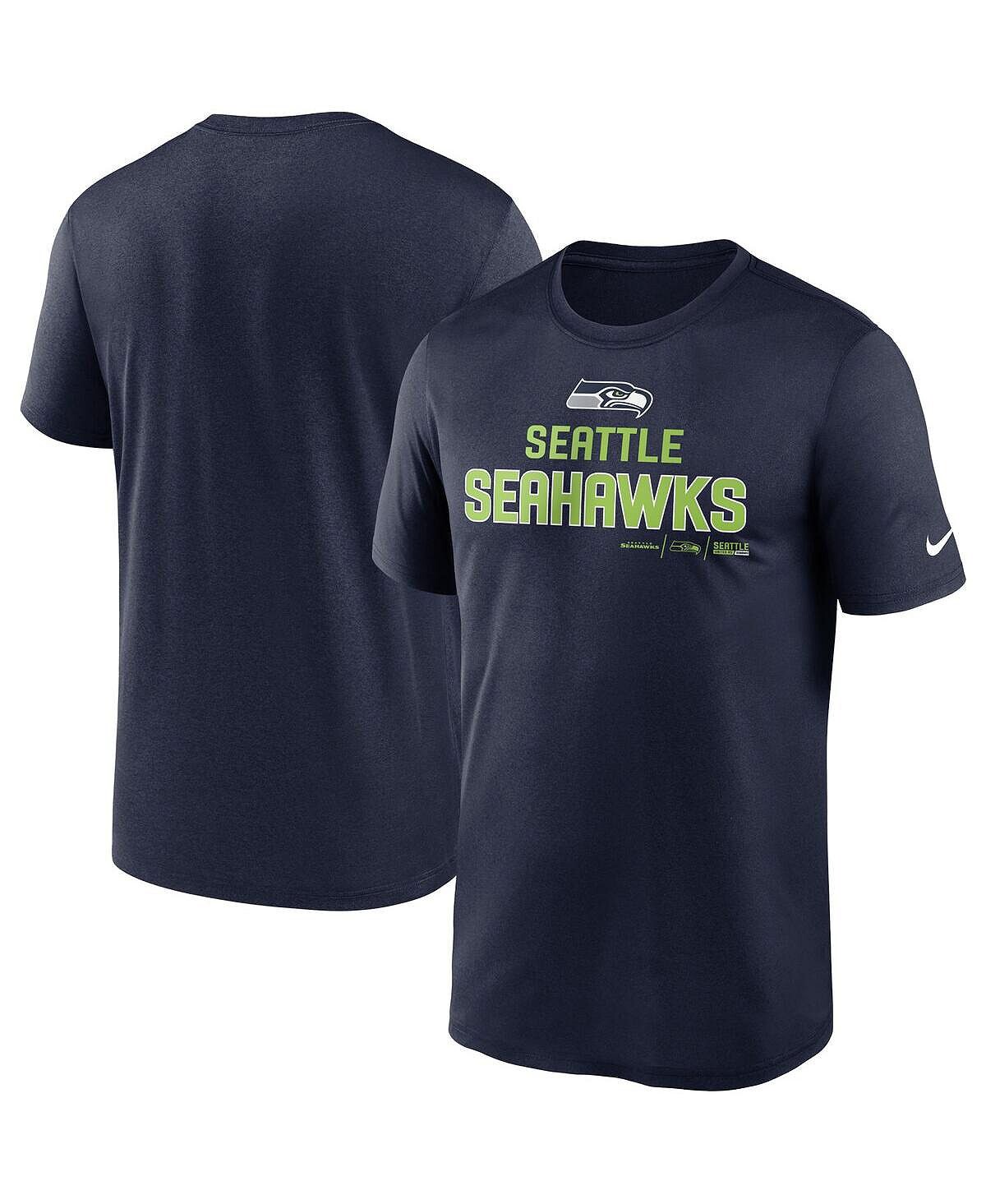 

Мужская футболка колледжа темно-синего цвета seattle seahawks legend community performance Nike, синий