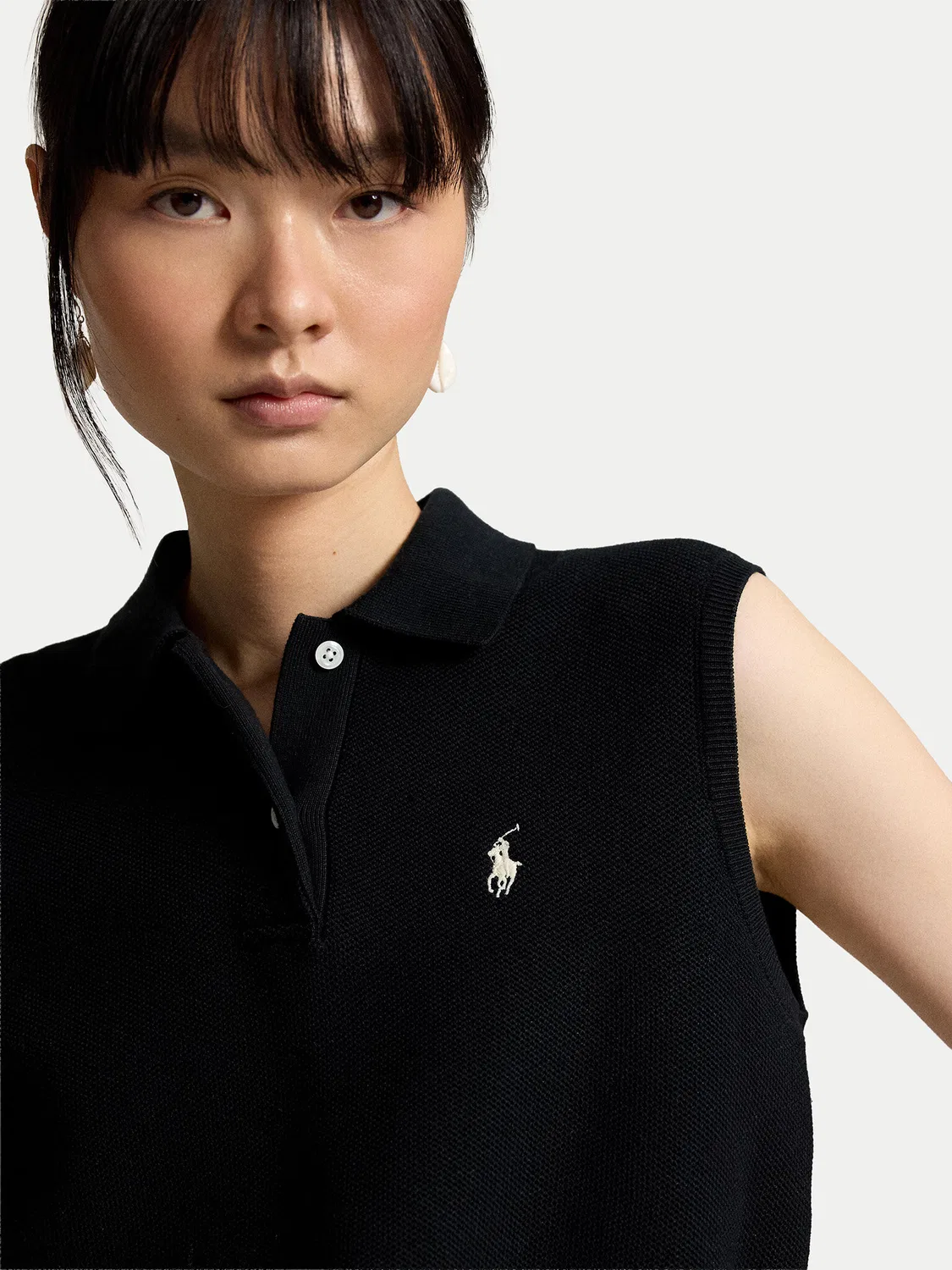 Женский пуловер стандартного кроя Polo Ralph Lauren, черный — фото 4