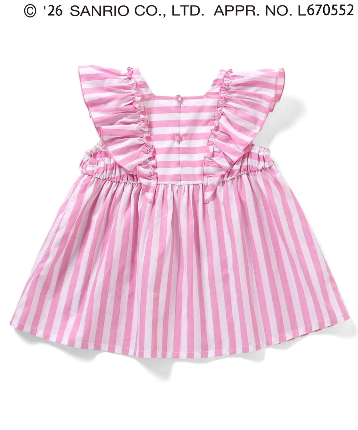Детская туника для девочек с принтом Sanrio Flower Stripe, саксブルー — фото 3