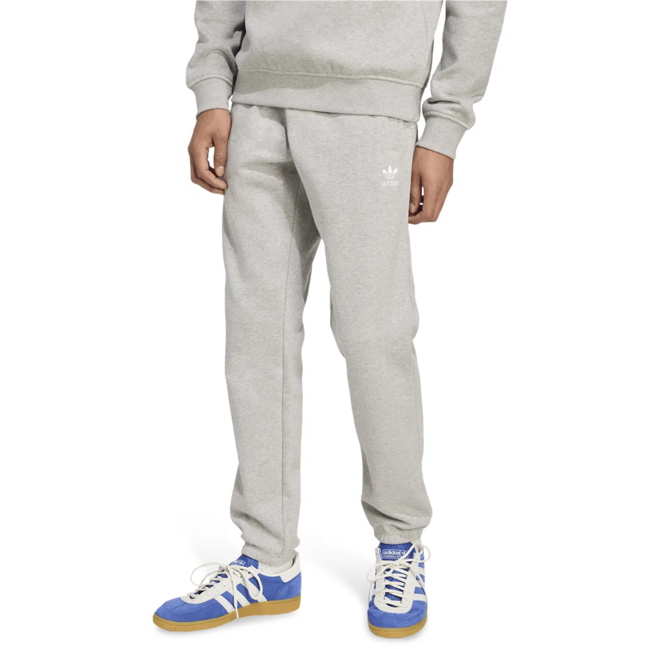 Мужские спортивные брюки Trefoil Essentials Adidas, цвет Medium Grey Heather/White