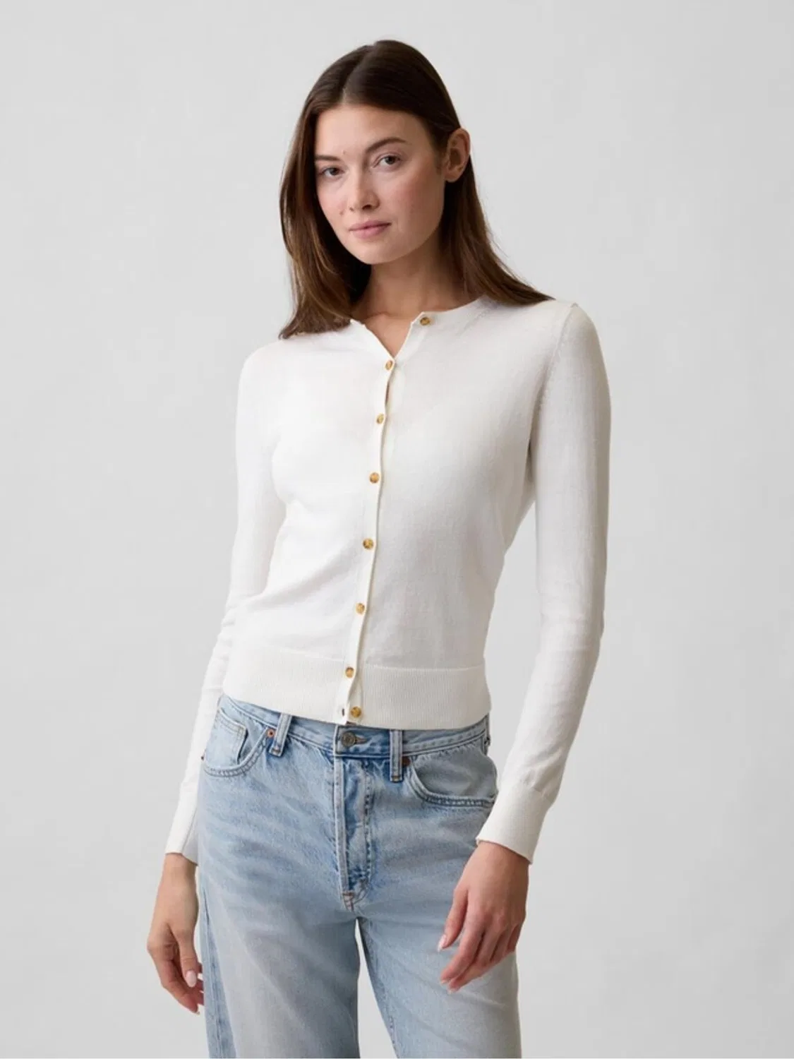 Кардиган хлопковый Gap, белый