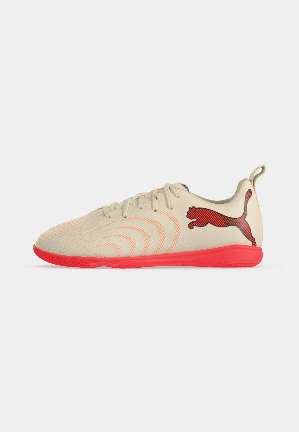 Футбольные бутсы Future 9 Play It Jr унисекс - для игры в помещении Puma, Sugared Almond/White/Ultra Red/Black — фото 2