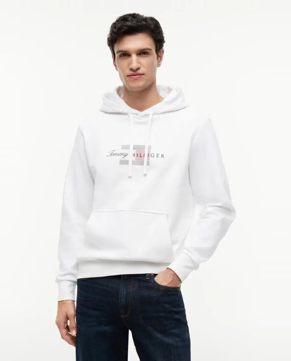 Мужская худи с капюшоном Tommy Hilfiger, Blanco