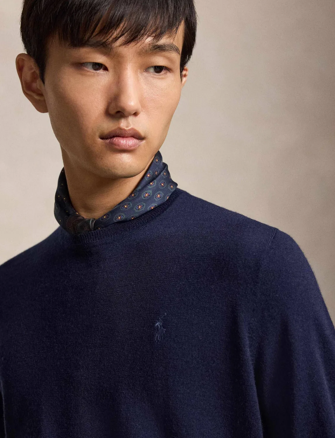 Свитер из шерсти Polo Ralph Lauren, темно-синий — фото 4