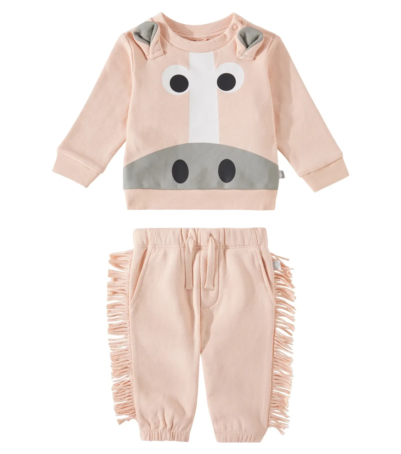 Комплект из свитшота и спортивных брюк хлопковый Stella Mccartney Kids, розовый