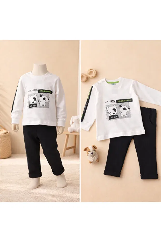 Детский комплект из свитшота и брюк с принтом 1st edition quality cotton Vinezza, Multicolor — фото 3