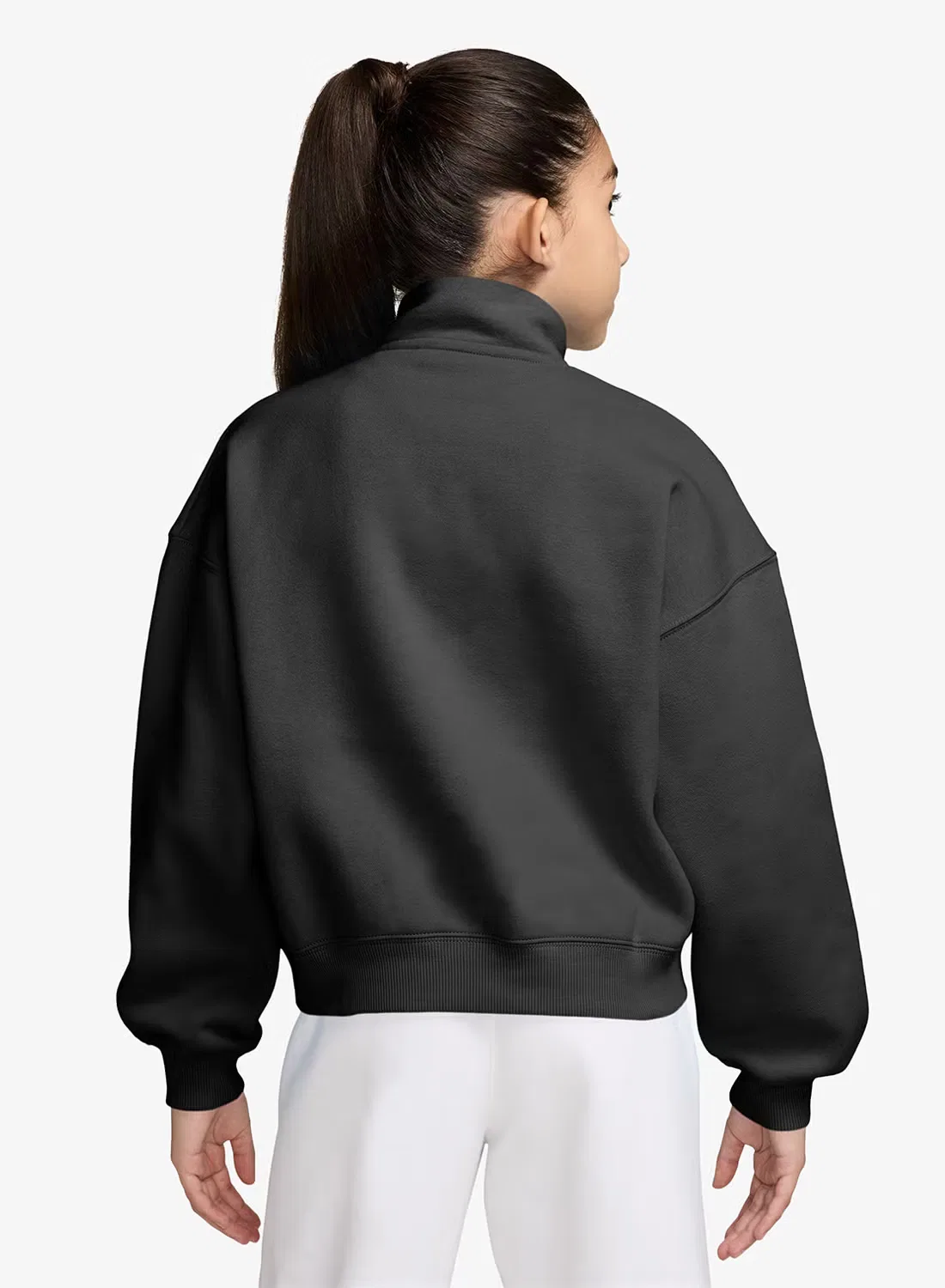 Свитшот на молнии с капюшоном Youth NSW Studio Fleece Nike, черный — фото 2