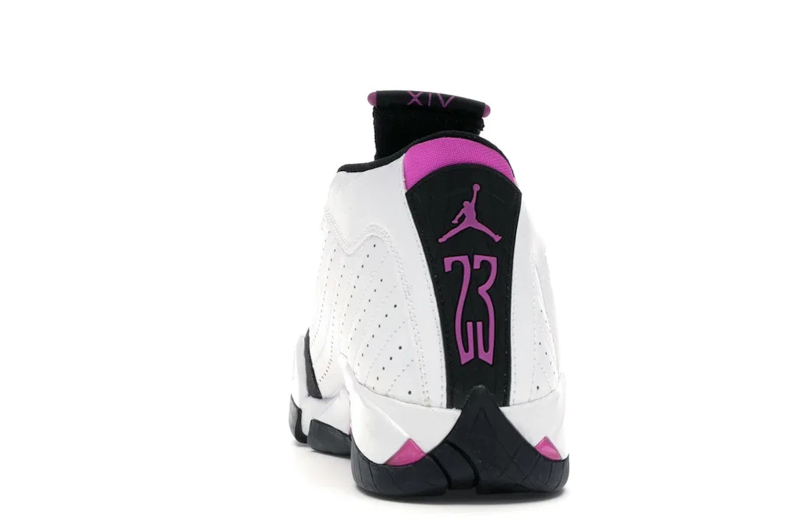 Детские кроссовки Lifestyle Jordan 14 Retro Jordan, White/Fuchsia Flash-Black — фото 4