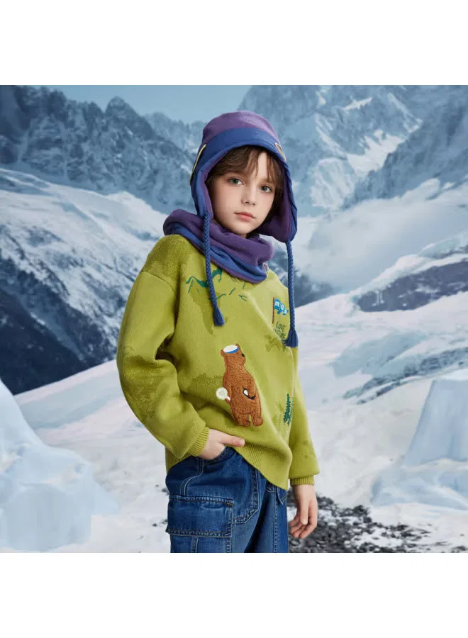 Свитшот с принтом Boys' spring and autumn outdoor camping outfit cartoon mock neck sweater Mqd — фото 4