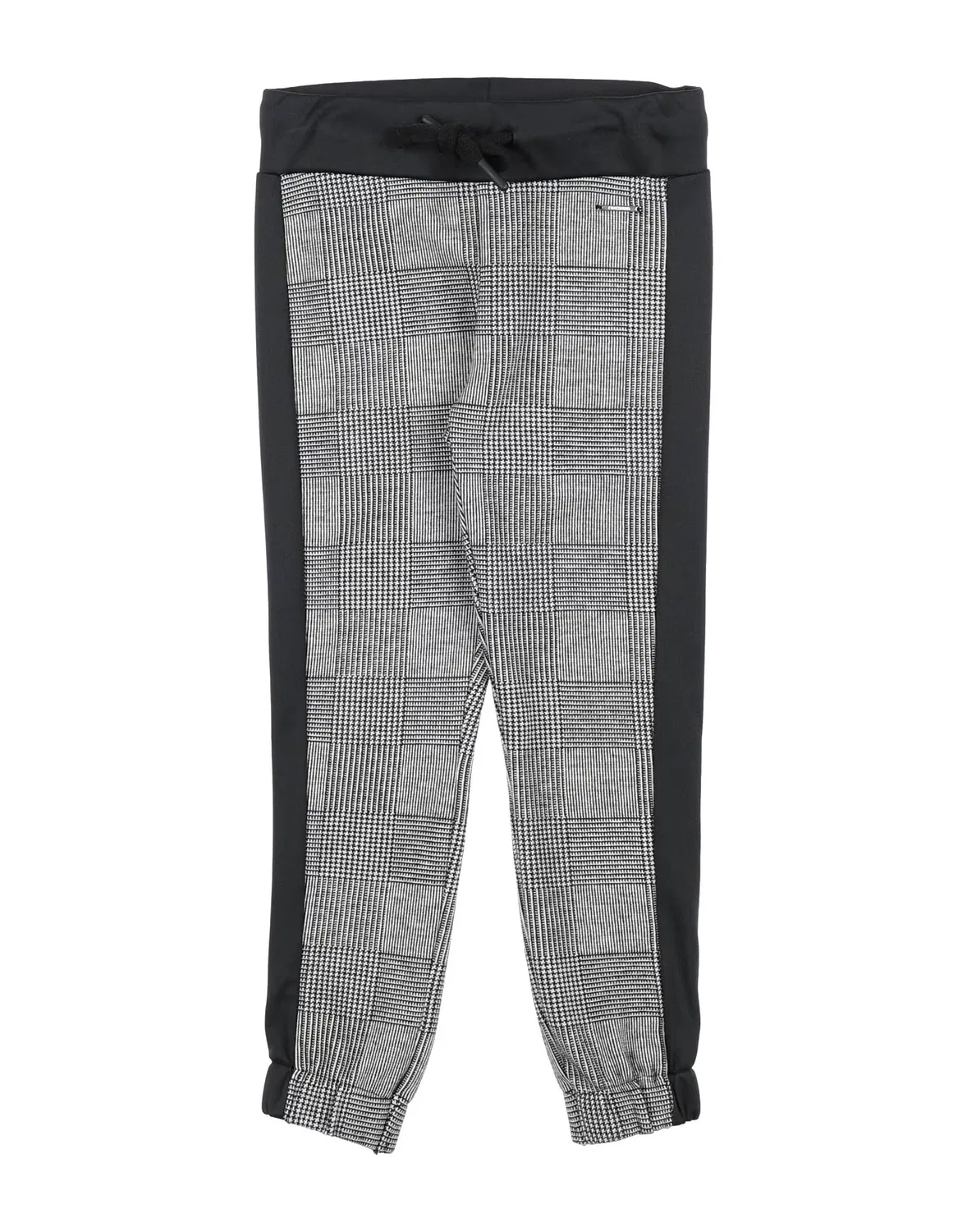 Детские брюки для девочек с принтом Glen Plaid Fracomina Mini, черный