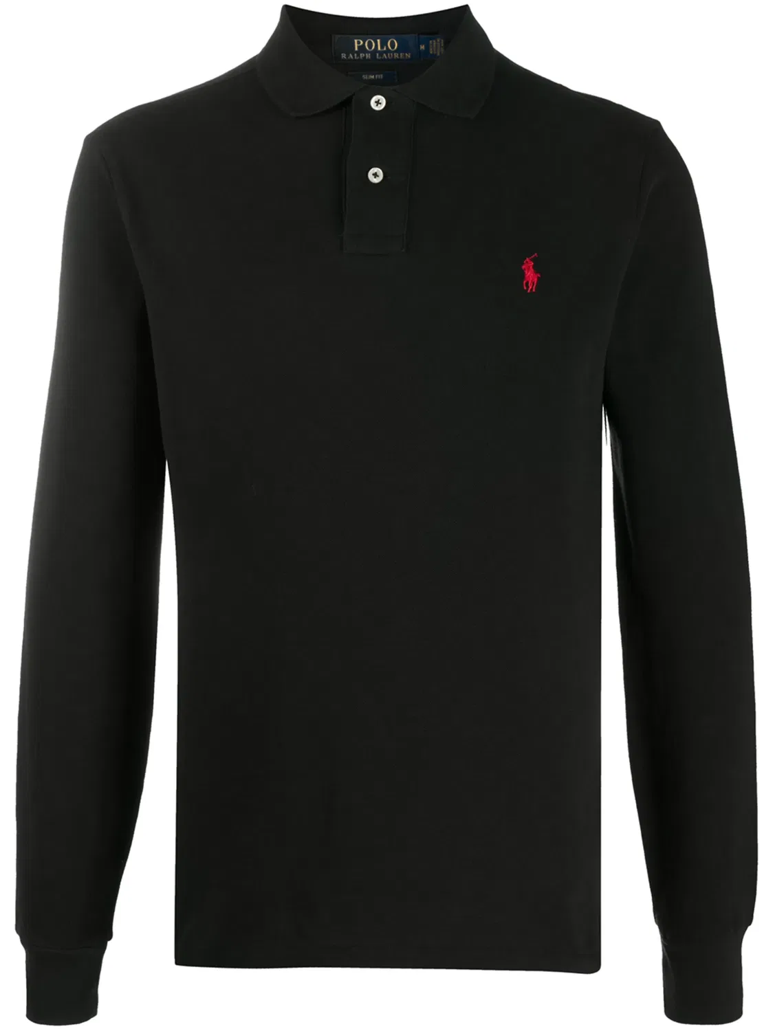 Polo Ralph Lauren Поло с вышитым логотипом, черный