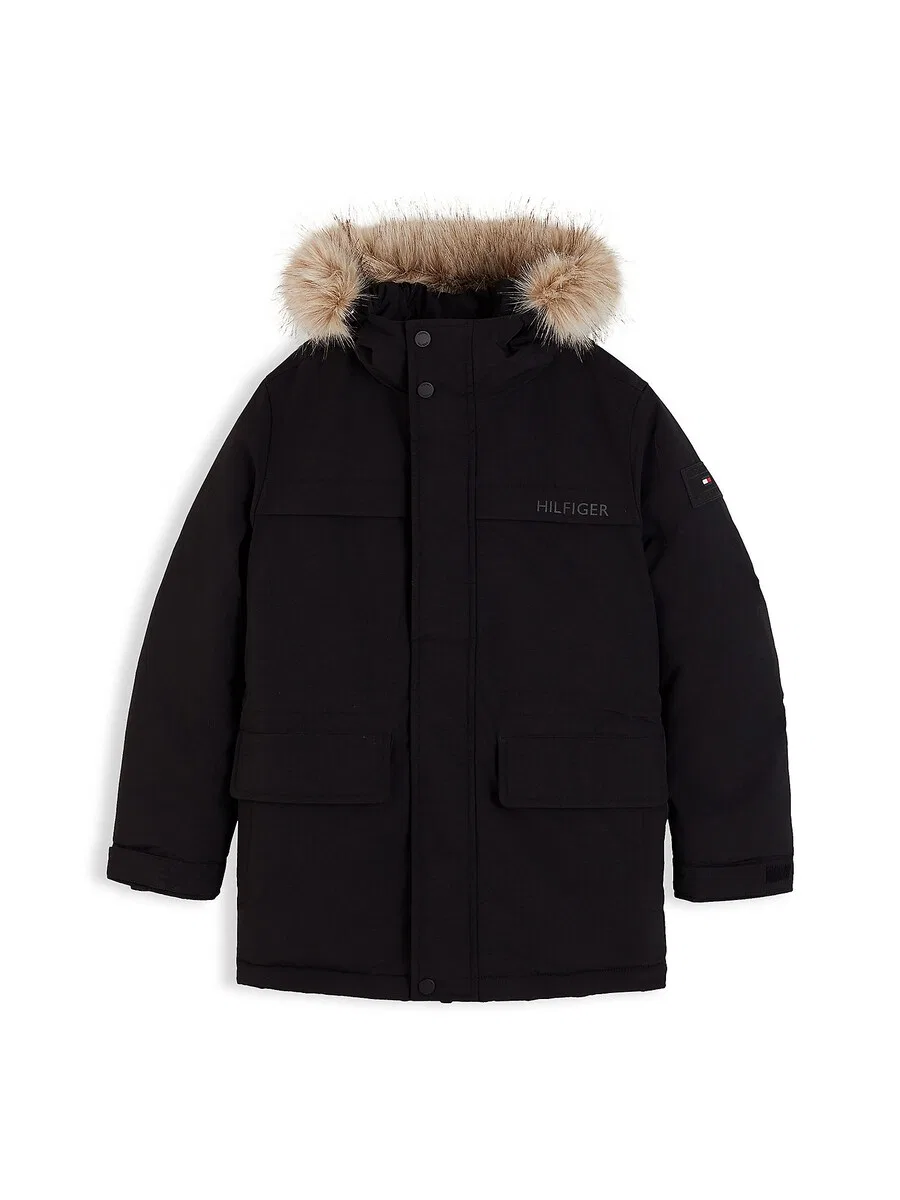 Куртка TOMMY HILFIGER межсезонья, черная