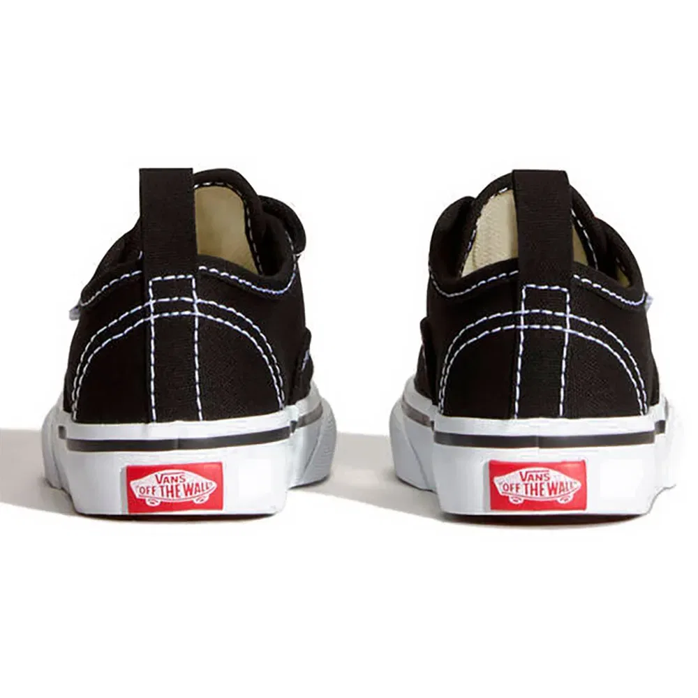 Детские кроссовки для девочек без шнуровки Vans Authentic Elastic V, Black — фото 4