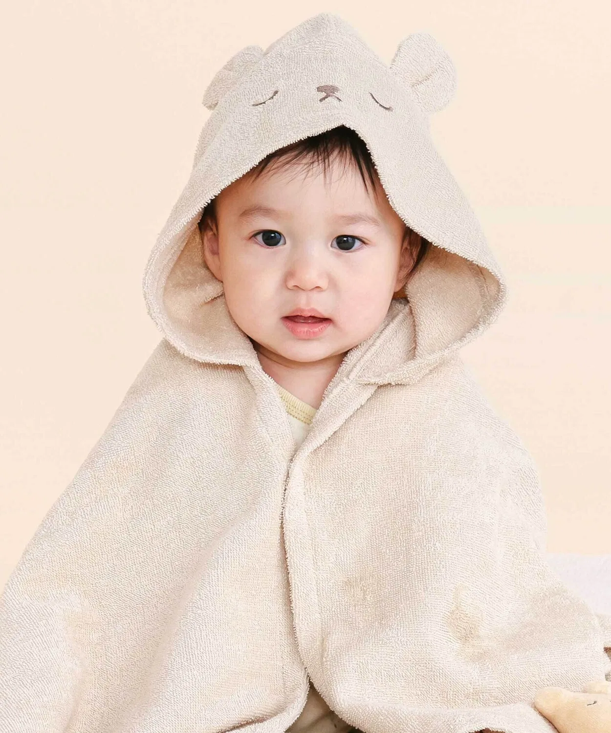 Детский комплект из пеленки и погремушки с ушками, модель Bunny Bear SLAP SLIP BABY, Бежевый