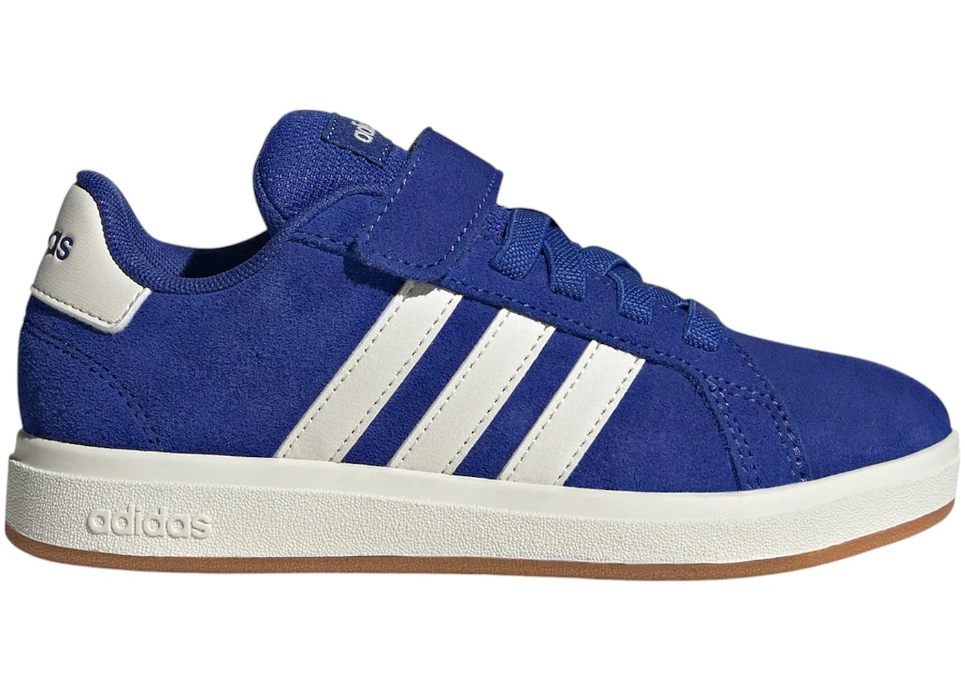 Детские кроссовки с замшевыми вставками Adidas Grand Court 00s, Semi Lucid Blue Off White Gum