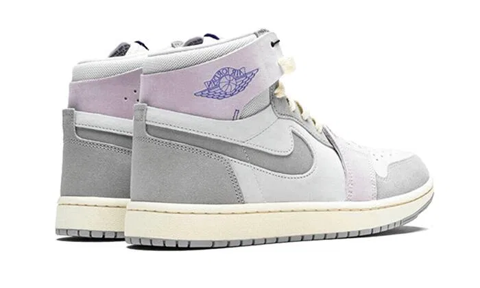Детские кроссовки высокие с кожаным верхом Air Jordan 1 High Zoom CMFT 2 Jordan, Violett — фото 2